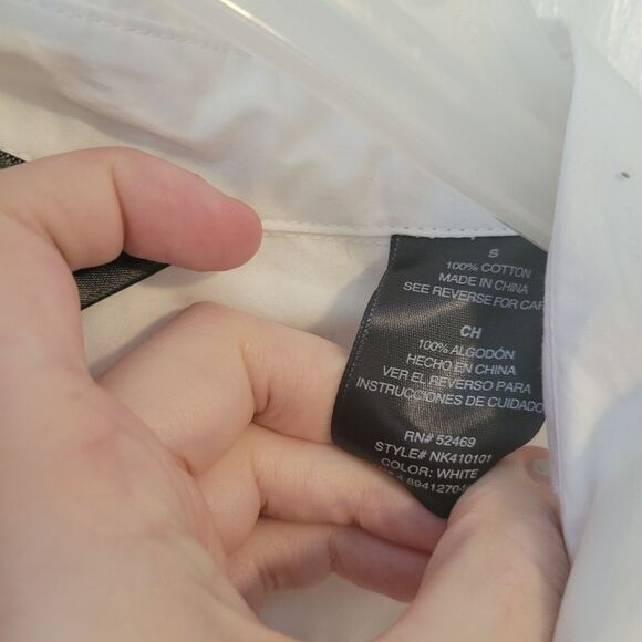 Norma Kamali Classic White Button-Up Shirt Oversized Small Contemporary Modern - Picture 5 of 5